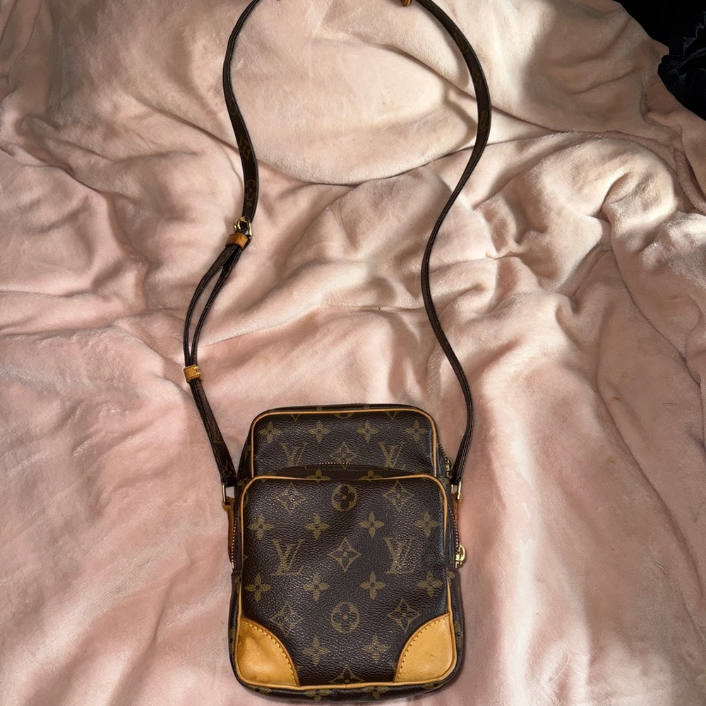 Authentic Brown Louis Vuitton Amazone Crossbody Bag